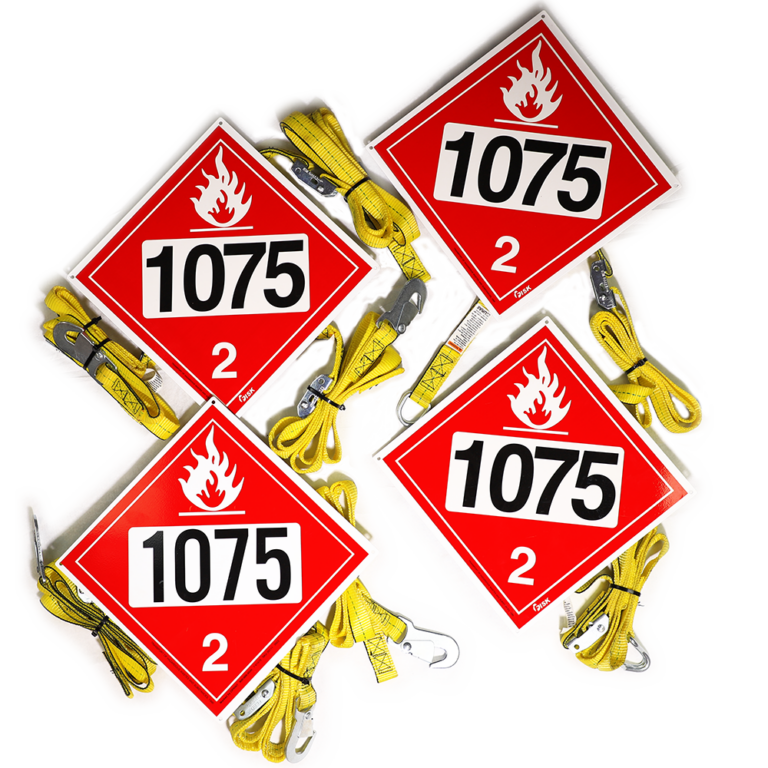 M&L Services  (1075PSSS) Placard Strap System for ASME Tanks, DOT 1075-2, four sides