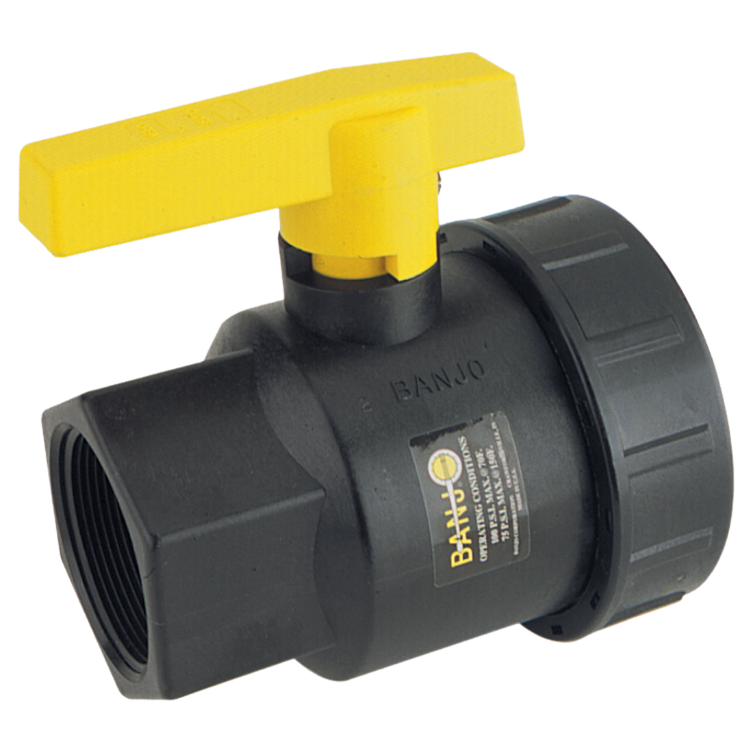 UV050FP (Banjo) Valve-Ball 1/2 Single Union Poly