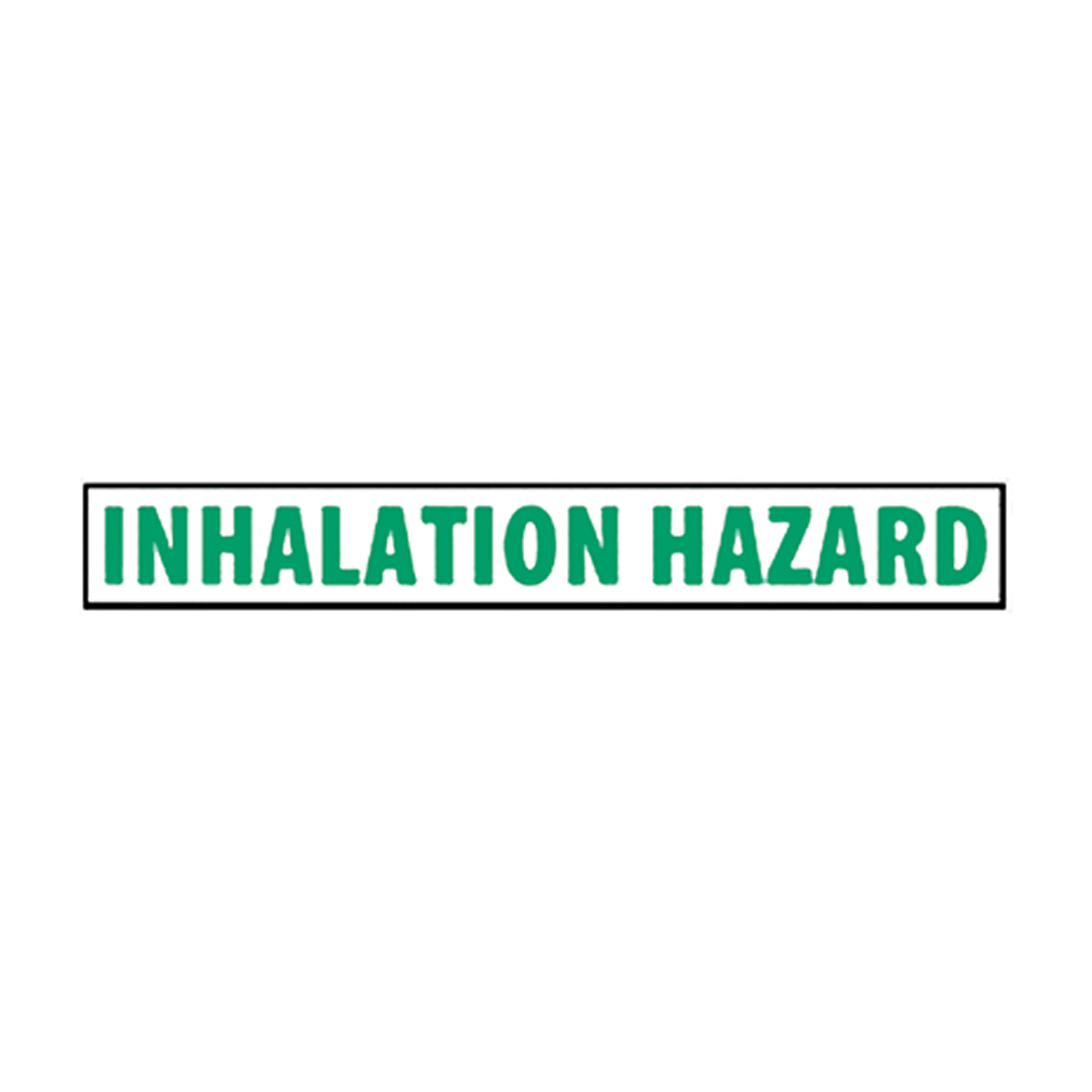 7164 (Banjo) Decal-Inhalation Haz 3 Grn Letrs On Wht