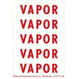 Dprint Part (11-V-91-5) Vapor Piping Decal 1 X 4