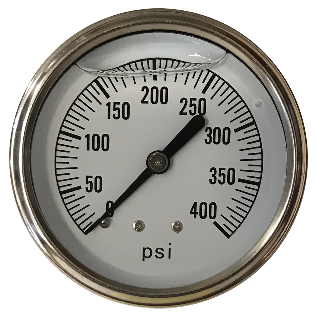 2254GXX400 | Gauge-1/4Mpt Ssbckmt 2-1/2Liq 0-400Psi