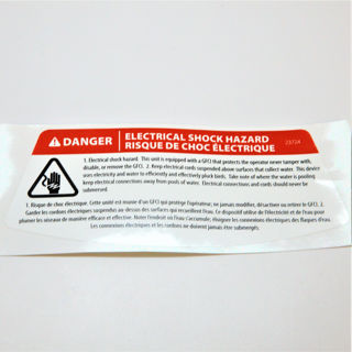 Yardbird (23724) - Decal Warning Electrical Shock En Fr