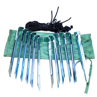Gazzelle Tents (30387) - Bag Ground Stakes And Ropes T3 T4 Green
