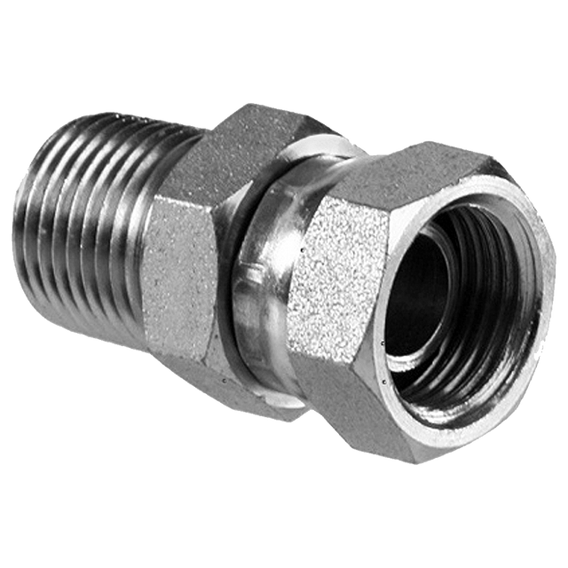 1404-04-04 (Innovative Fluid) Swivel-1/4 Mpt X 1/4 Fpt Union
