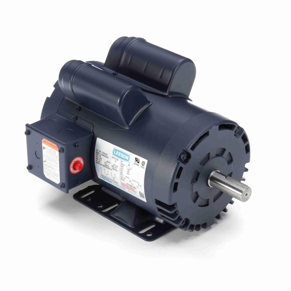 120554.00 |  Air Compressor Motor | 5 HP | 1 Phase | ODP | 3450 RPM | 230 Volts - (Leeson)
