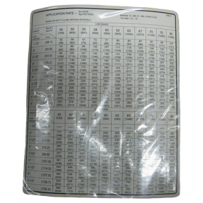 WR25817 (AGCO Parts) Decal-Appl Rate S200/S500 50 Sprd 11L