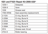 2906-X26 (Corken) Kit-Repair 3 Nh3/Lp