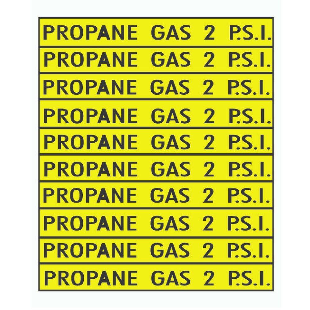 Dprint Part (Propane 2 Psi Custom)  In.  Propane 2 Psi  In.  Piping Decal