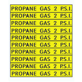 Dprint Part (Propane 2 Psi Custom)  In.  Propane 2 Psi  In.  Piping Decal