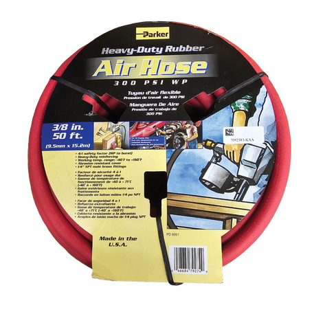 7092383-KAA (Parker Hose) Hose Assy-Air 3/8 X 50Ft 300Psi Red