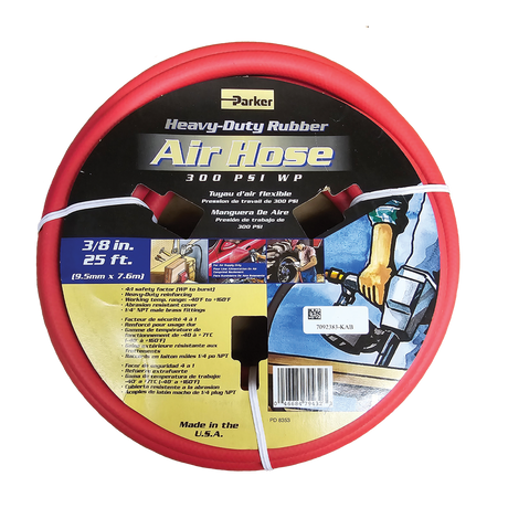 7092383-KAB (Parker Hose) Hose Assy-Air 3/8 X 25Ft 300Psi Red