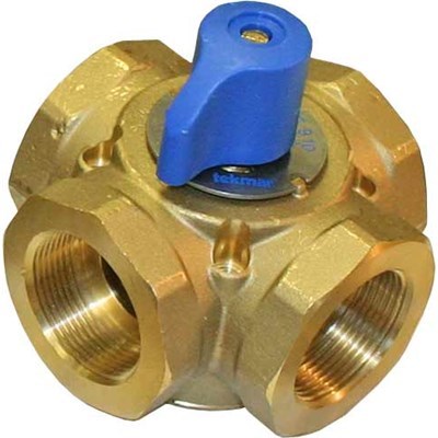 723 (Tekmar) | 4-WAY Mixing Valve 1-1/2 Brass