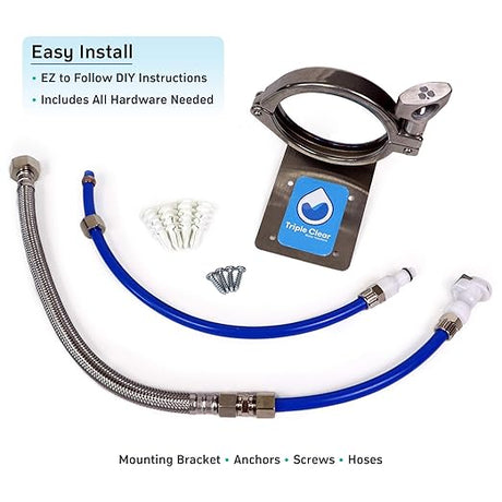 Triple Clear Force Field Filter Under Sink Water Filter System - TC-UC-10-BLUE-KIT