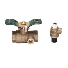 0792513 (Watts) | 1/4 Turn 3/4 909 Ball Valve Inlet | Ball Valve | Fpt