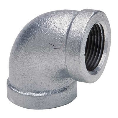 811001007 (Anvil) | GL E 3/4 Galv | 3/4" Standard Galvanized Malleable Iron 90° Elbow