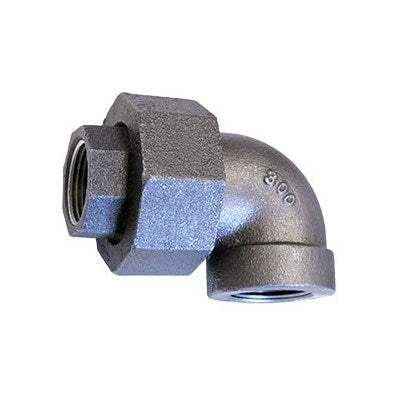 312104169 (Anvil) | GL Une 1/2 XH | 1/2" Extra Heavy Black Steel Union 90 Elbow