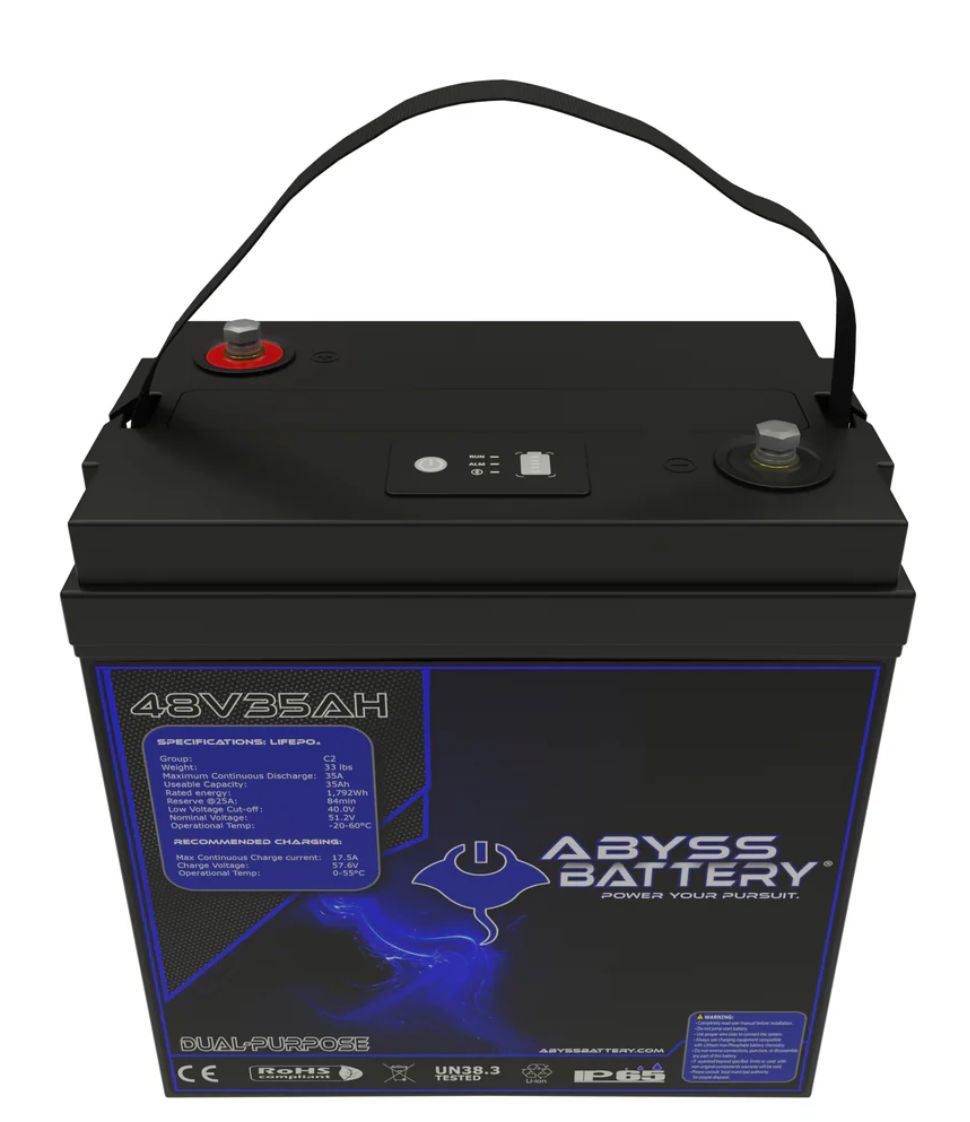 AB-48V35-BT  - ABYSS® 48V 35Ah GC2 Lithium Golf Cart Battery