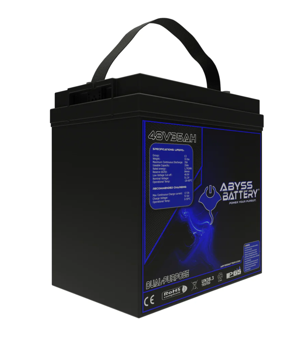 AB-48V35-BT  - ABYSS® 48V 35Ah GC2 Lithium Golf Cart Battery