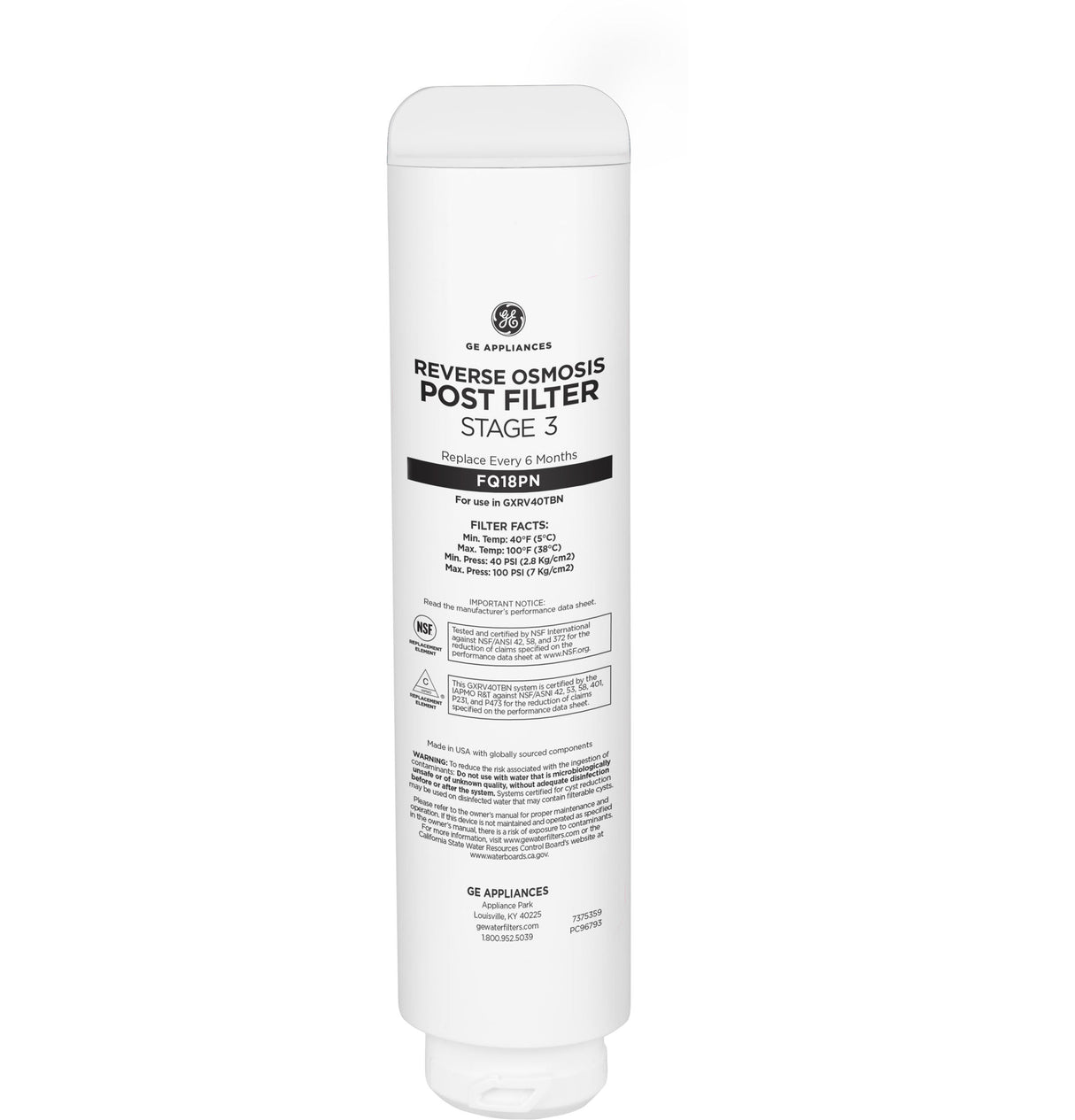 GE | (FQ18PN) Reverse Osmosis Replacement Pre & Post Filter Set