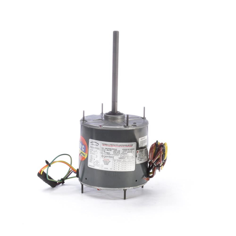 G3456HS (Genteq) | Condenser Fan Motor | 0.33 HP | 1 Phase | TEAO | 1075 RPM | 208-230 Volts