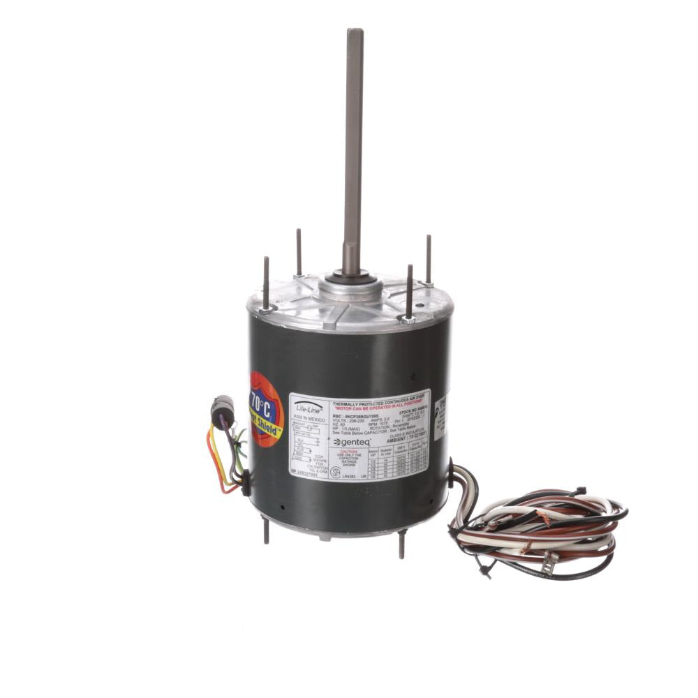 G3460HS (Genteq) | Condenser Fan Motor | 0.5 HP | 1 Phase | TEAO | 1075 RPM | 208-230 Volts