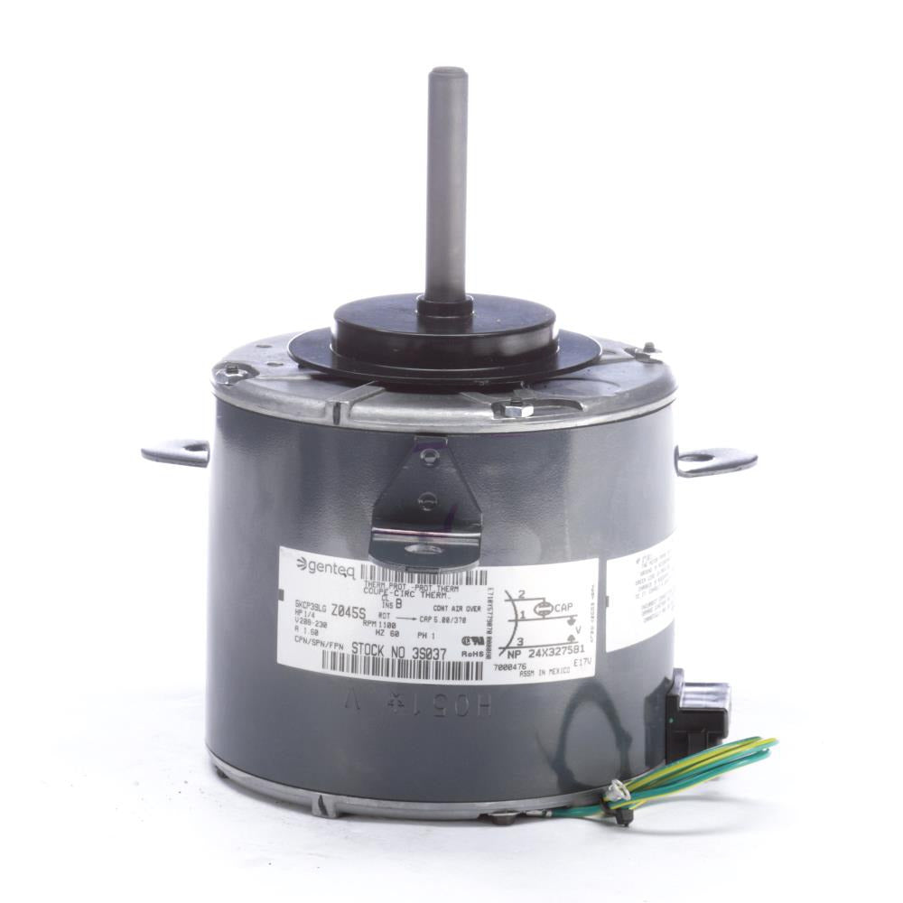 G3S037 (Genteq) | OEM Replacement Motor | 0.25 HP | 1 Phase | TEAO | 1100 RPM | 208-230 Volts