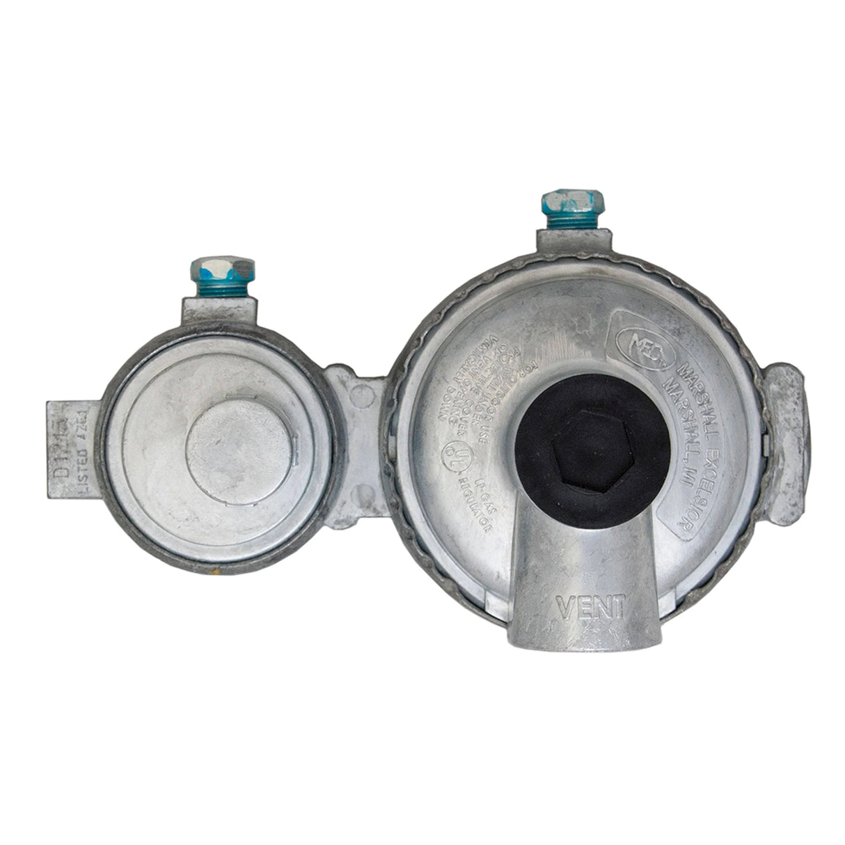 MEGR-298 (Marshall Excelsior) 2-Stage Auto Changeover Propane Regulator - Dual 18" SS Pigtails