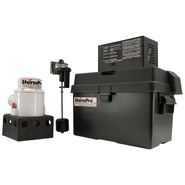 MI20106 (Ion Technologies) | Ion StormPro 2100 DC (2100 GPH/12vDC) - Battery Backup Sump Pump System
