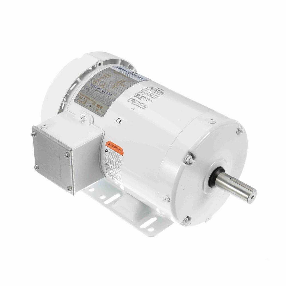 MN323 (Marathon) | White Epoxy Motor | 1 HP | 3 Phase | TEFC | 1170 RPM | 230/460 Volts