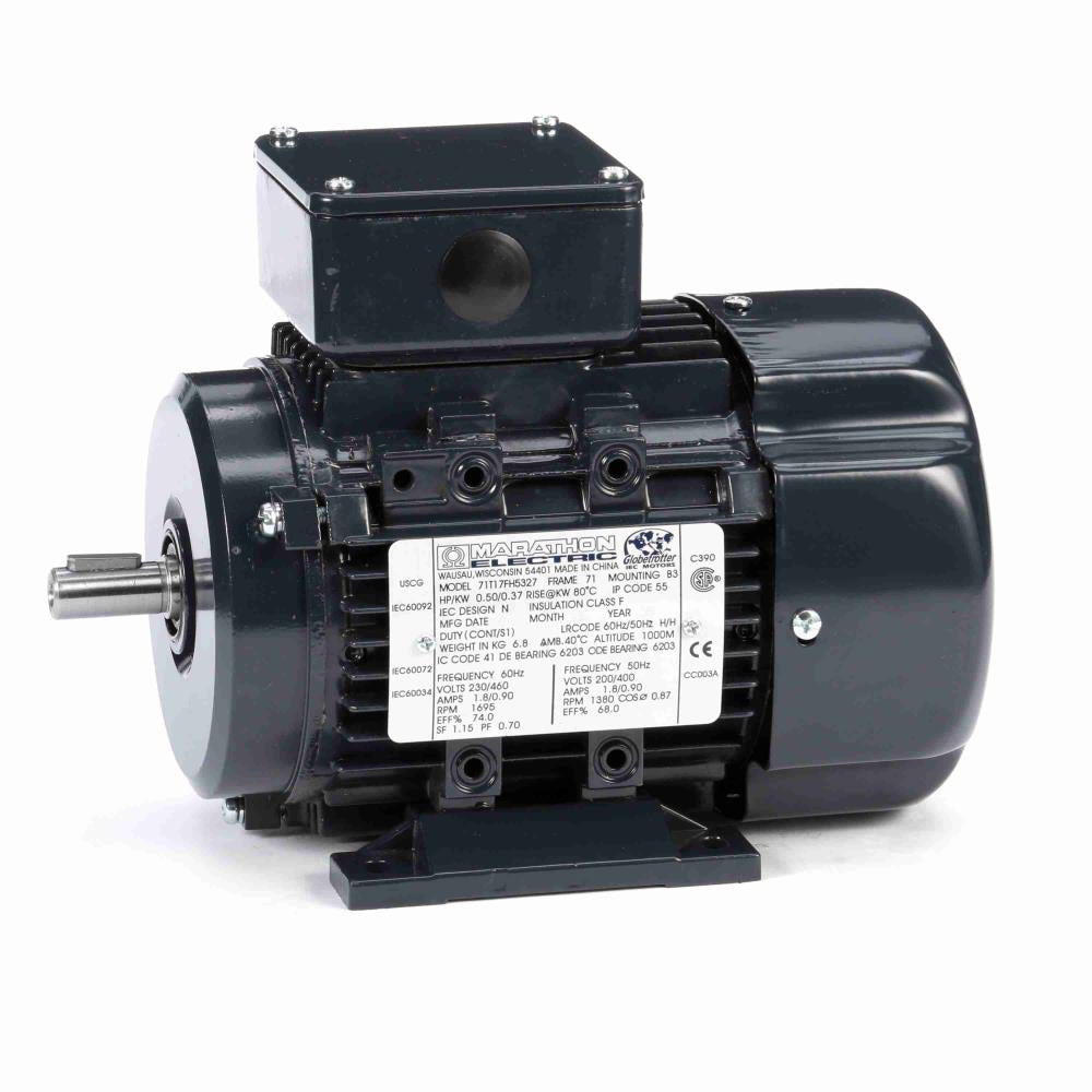 MR305 (Marathon) |  Aluminium Motor | 0.33 HP | 3 Phase | TEFC | 1130 RPM | 230/460 Volts