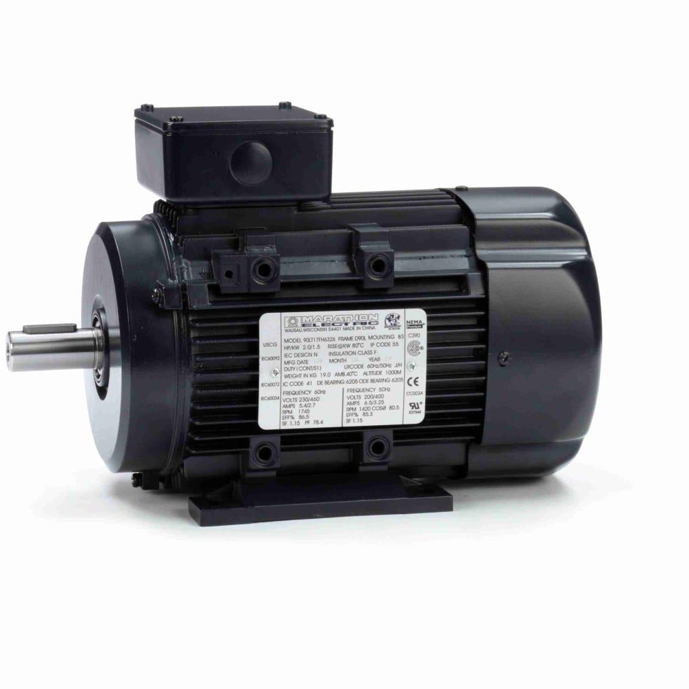MR374 (Marathon) |  Aluminium Motor | 1 HP | 3 Phase | TEFC | 1150 RPM | 230/460 Volts
