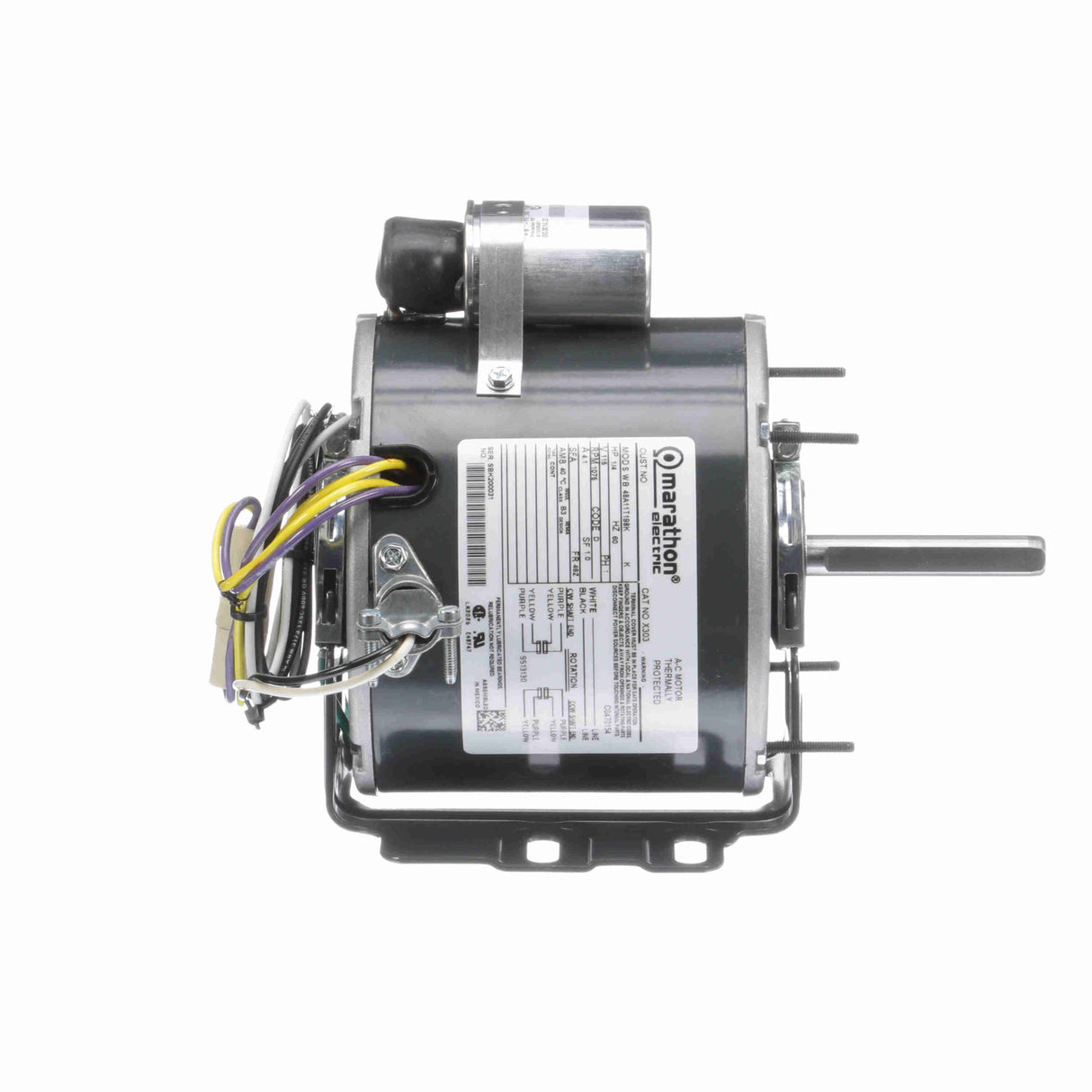 MX303 (Marathon) | Unit Heater Motor | 0.25 HP | 1 Phase | TEAO | 1075 RPM | 115 Volts