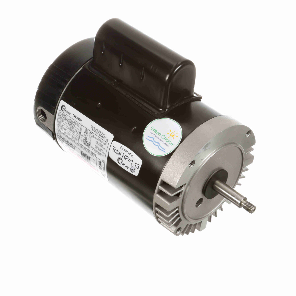 UB2973 (Century) | Pool and Spa Pump Motor | 0.75 HP | 1 Phase | ODP | 3450/1725 RPM | 115 Volts