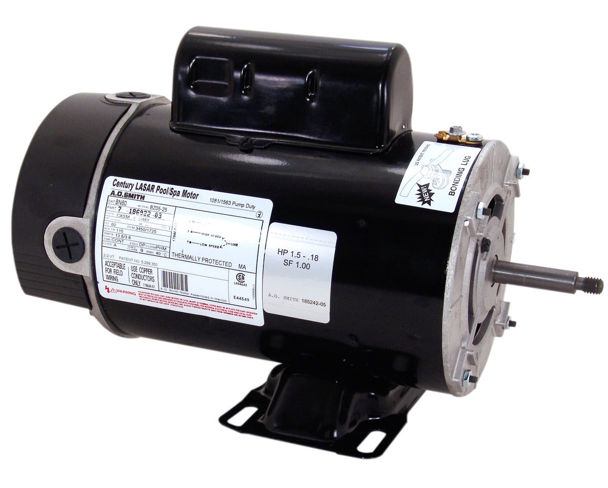UBN62 (Century) | Pool and Spa Pump Motor | 3 HP | 1 Phase | ODP | 3450/1725 RPM | 230 Volts