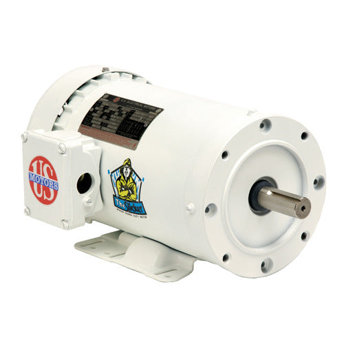 WD1P2AC (US Motors/Nidec) | White EpoxyMotor | 1 HP | 3 Phase | TENV | 1725 RPM | 230/460 Volts