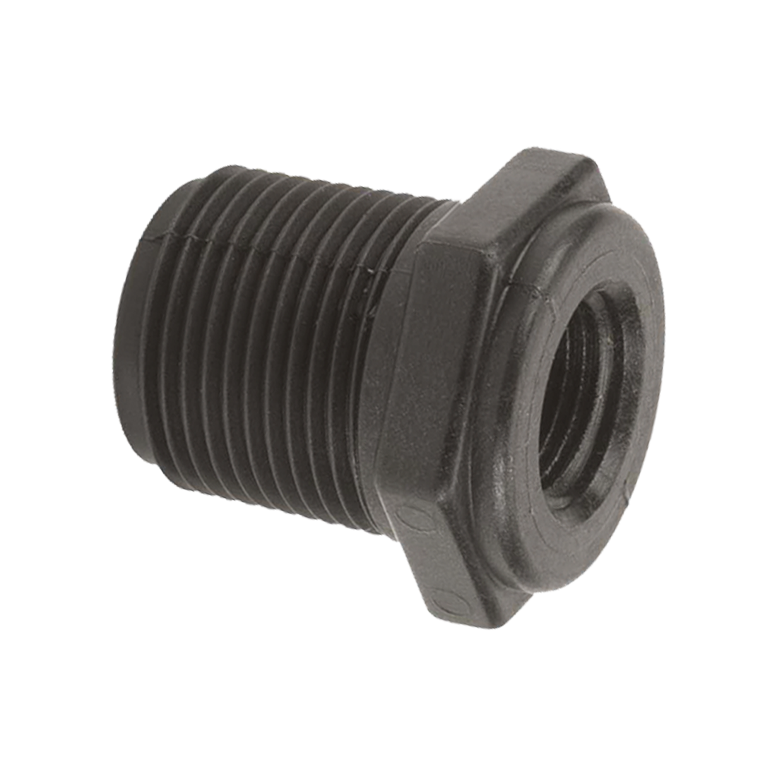 RB075-038 (Banjo) Bushing-Reducer 3/4 Mpt X 3/8 Fpt Poly