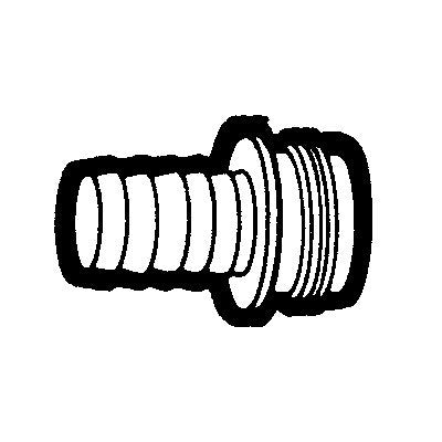 Brs 1051-12HBMH (Holyoke) | 3/4 Barb X Male Hose | Male Garden Hose to Hose Barb Adapter | 3/4B X M Hose