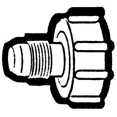 Brs 1055-8FLFH (Holyoke) | 1/2 FL X FH MP Run | Diecast Nut Female Garden Hose to Flare MP Run | 1/2FL X F Hose