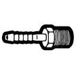 Brs 139-24 (Holyoke) | 1/8 FPT X1/4 Male Hose Bar | Air Line Barb to Male Pipe | 1/8 X 1/4
