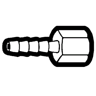Brs 144-32 (Holyoke) | 3/16X1/8Solid Fem Barb | Air Line Barb to Female Pipe | 3/16 X 1/8
