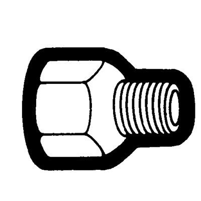 Brs 448-64 (Holyoke) | 3/8FEM FL X 1/4MPT Adpt | Female Flare to Male Pipe Straight Adapter | 3/8FFL X 1/4MPT