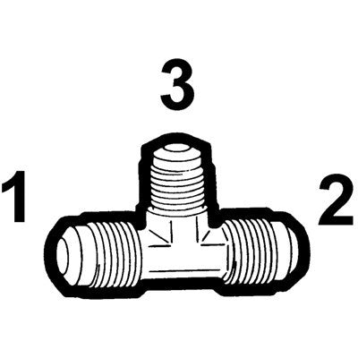 Brs 44R-8810 (Holyoke) | 1/2X1/2X5/8 Flare Tee | Tee Union | 1/2 X 1/2 X 5/8