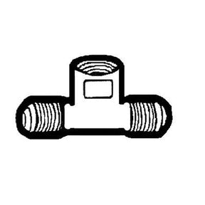 Brs 452-44 (Holyoke) | 1/4 FL X 1/4 Fem FL Tee | Tube to Female Flare Drop Tee Adapter | 1/4