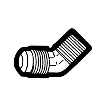 Brs 47-68 (Holyoke) | 3/8X1/2 45DEG Flare EL | Tube to Male Pipe 45º Elbow Adapter | 3/8 X 1/2