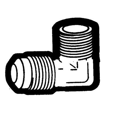 Brs 49-46 (Holyoke) | 1/4X3/8 Flare Male EL | Tube to Male Pipe Elbow Adapter | 1/4 X 3/8