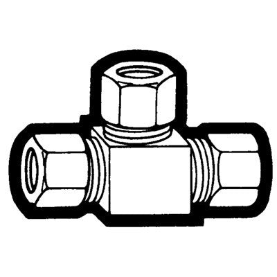 Brs 64-84 (Holyoke) | 1/2X1/4 Comp UN Tee | Tee Union | 1/2 X 1/4