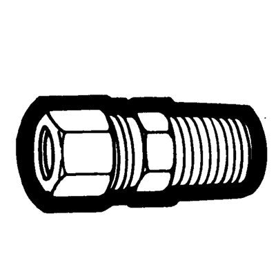 Brs 68-46 (Holyoke) | 1/4X3/8 Compression Male Adapter | Tube to Male Pipe Straight Adapter | 1/4 X 3/8