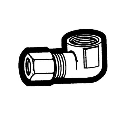 Brs 70-62 (Holyoke) | 3/8X1/8 Compression Female EL | Tube to Female Pipe Elbow Adapter | 3/8 X 1/8