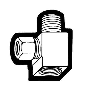 Brs 76-44 (Holyoke) | 1/4X1/4 Comp Service Tee | Tube to Female X Male Pipe Run Service Tee Adapter | 1/4 X 1/4