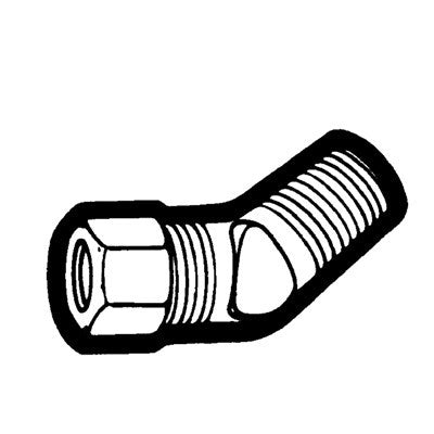 Brs 77-88 (Holyoke) | 1/2X1/2 45DEG Compression ML EL | Tube to Male Pipe 45º Elbow Adapter | 1/2 X 1/2